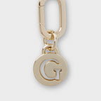 Letter G Charm with Oval Hinge Ring Clip