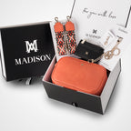 Monica 5 Piece Giftbox - Crossbody Bag, Aztec Bag Strap, Cardholder, Keychain & Personalisation Charm