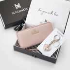 Love You Mum Heart Keychain & Large Wallet Giftbox