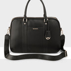 Trudi Double Zip Top Laptop Work Bag + Monogram Strap