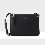 Charlotte Double Zip Crossbody Bag - Fixed Strap