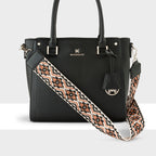 Angie Medium 3 Compartment Satchel Bag + Aztec Bag Strap