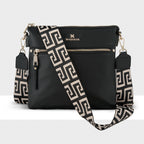 Renee Zip Top 2 Compartment Crossbody Bag + Graphic Bag Strap