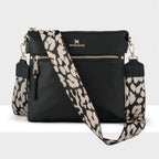 Renee Zip Top 2 Compartment Crossbody Bag + Leopard Bag Strap