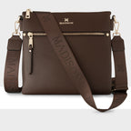 Renee Zip Top 2 Compartment Crossbody Bag + Monogram Bag Strap