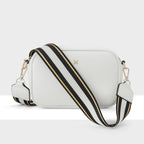 Monica Camera Crossbody Bag + Metallic Stripe Bag Strap