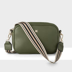 Monica Camera Crossbody Bag + Stripe Bag Strap