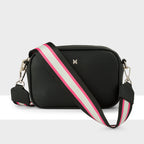 Monica Camera Crossbody Bag + Stripe Bag Strap