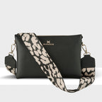 Avery 3 Compartment Crossbody Bag + Leopard Bag Strap