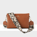 Avery 3 Compartment Crossbody Bag + Leopard Bag Strap