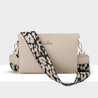 Avery 3 Compartment Crossbody Bag + Leopard Bag Strap