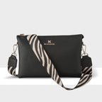 Avery 3 Compartment Crossbody Bag + Zebra Bag Strap