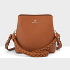 Joanie 3 Compartment Crossbody Bucket Bag + Plait Strap