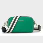 Maddie Double Zip Camera Crossbody Bag + Stripe Bag Strap