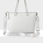 Vivian Medium Zip Top Tote + Monogram Strap