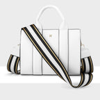 Nova Small Grab Tote + Metallic Stripe Strap