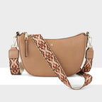 Layla Zip Top Curved Crossbody + Aztec Strap