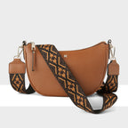 Layla Zip Top Curved Crossbody + Aztec Strap