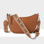 Layla Zip Top Curved Crossbody + Aztec Strap