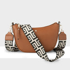 Layla Zip Top Curved Crossbody + Graphic Strap