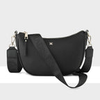 Layla Zip Top Curved Crossbody + Monogram Strap