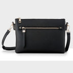 Ava 3 Compartment Zip Front Crossbody Bag