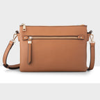 Ava 3 Compartment Zip Front Crossbody Bag