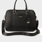 Trudi Double Zip Top Laptop Work Bag + Monogram Strap