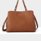 Katherine Medium Satchel with 3 Compartments & Crossbody Strap