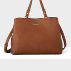 Katherine Medium Satchel with 3 Compartments & Crossbody Strap