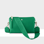 Josie Small 3 Compartment Crossbody Bag with Monogram Strap