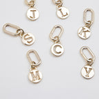 Letter A Charm with Oval Hinge Ring Clip