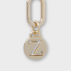 Letter Z Charm with Oval Hinge Ring Clip