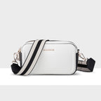 Maddie Double Zip Camera Crossbody Bag + Stripe Bag Strap